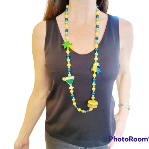 Jimmy Buffet Cheeseburger in Paradise Necklace - Picture 2 of 9